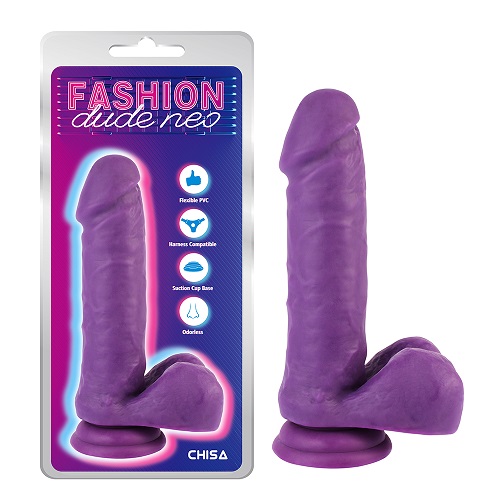 7,6'' Dual Density Cock Dildo Vijolična